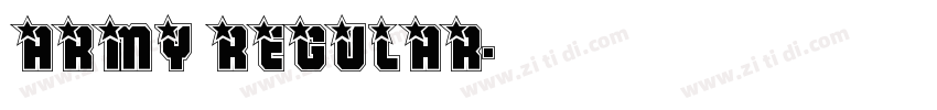 ARMY REGULAR字体转换